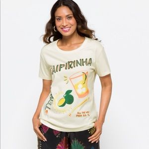 Farm Rio Caipirinha Organic Cotton T-Shirt New with Tags Size XL